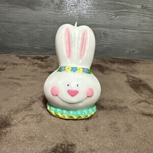 Vintage Easter Bunny In Candle UNLIT Flower‎ Headband Unbranded